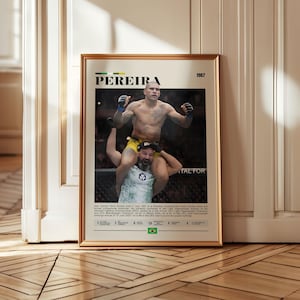Alex Pereira Poster, Boxing Legend Wall Art, Sports Decor for Fans, Pereira Print, Athletic Art for Home, Gift for Boxing Enthusiasts