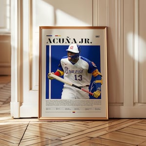 Ronald Acuña Jr. Poster, Atlanta Braves Print, MLB Wall Art, Braves Baseball Decor, Sports Poster, Digital Baseball Art, Fan Gift