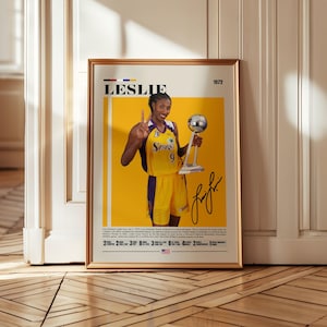 Lisa Leslie Poster, Los Angeles Sparks, WNBA Poster, Sports Poster, Mid Century Modern, WNBA Fans, Basketball Gift, Bedroom Posters