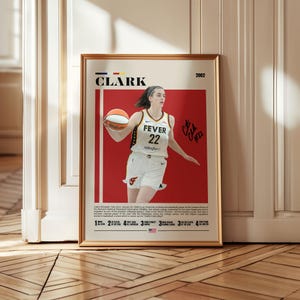Caitlin Clark Poster, Indiana Fever Poster,,Basketball Player, WNBA Poster, Sports Poster, MidCentury Modern, WNBA Fans, Basketball Gift