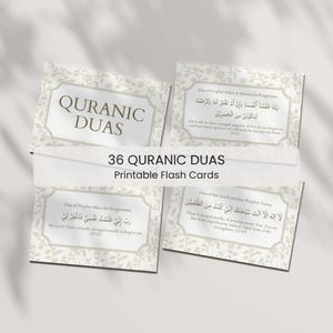 36 Quranic Duas Flashcards, Islamic Dua Flash Cards, Islamic Printable Duas, Muslim Prayer Cards, Duas from the Quran, Ramadan Eid Gifts