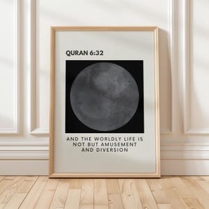 Quran Verse 6:32 Islamic Wall Art, Quran Quote Prints Digital Download Islamic Home Decor, Islamic Quotes Poster Prints Arabic Muslim Gifts