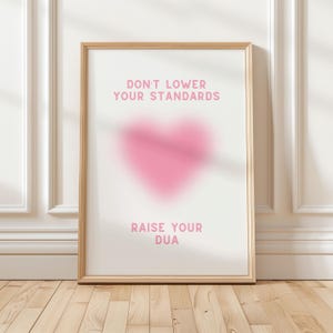 Élevez votre citation islamique Dua Art mural en rose, téléchargement numérique art mural, art mural islamique, décoration murale islamique moderne, cadeau affiches islamiques