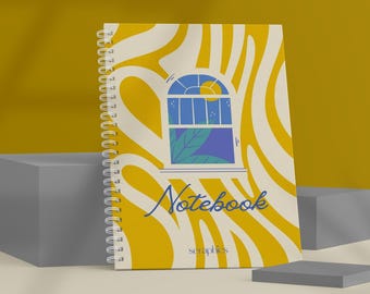 Edulearnable College Spiral Notebook,A5 3 Pcs Pack,Size 5.5X8.2 Inches Blank Travel Writing Notebooks Journal,Memo Notepad Sketchbook,Students Office Business Subject Diary Book Journal-Kraft Cover,120 Pages