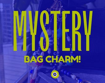 Mystery Bag Charm Keychains with Vibrant Glass Beads and Freshwater Pearls, Choose Your Color and Accents, Perfect for Suprise Gifts