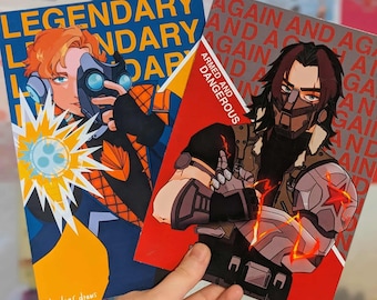 Marvel Rivals Starlord and Winter Soldier A5 Prints - Peter Quill and Bucky Barnes