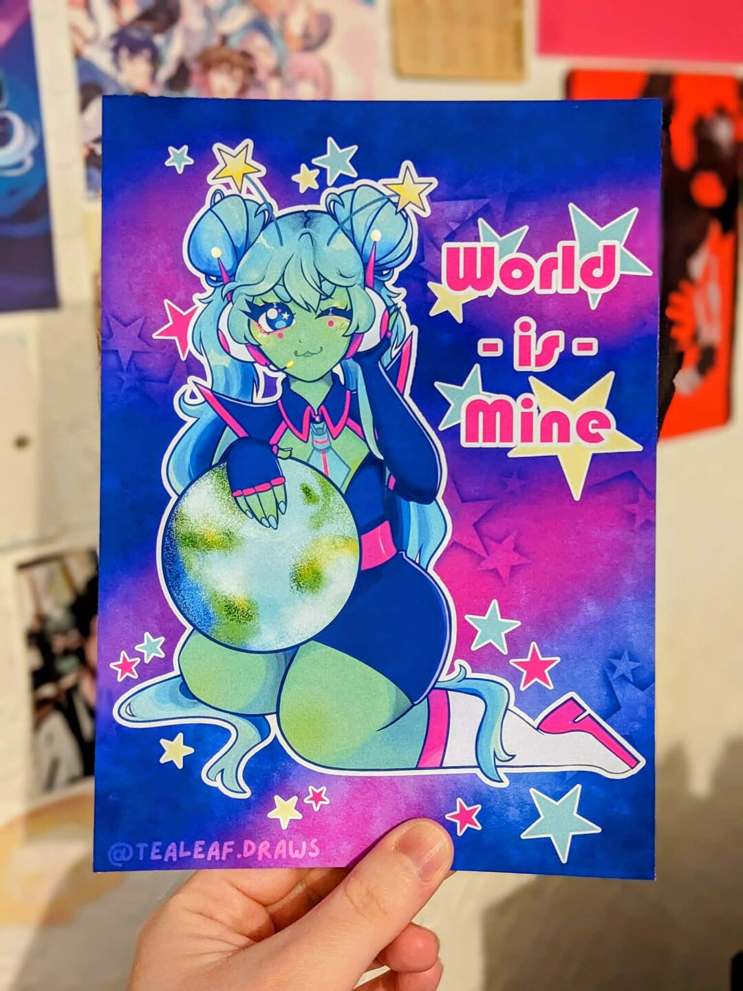 Hatsune Miku Alien Girl A5 Print - Kawaii Anime Vocaloid World is Mine ...