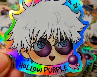 Gojo Jujutsu Kaisen JJK Rainbow Holographic Sticker // Satoru Gojo Hidden Inventory