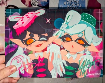 Splatoon Squid Sisters Callie and Marie - A5 Art Print