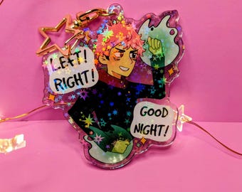 JJK Yuuji Itadori Holographic Acrylic Charm: Jujutsu Kaisen Keychain