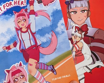 Uma Musume Pretty Derby Horse Girl Prints A5 Haru Urara and Goldship