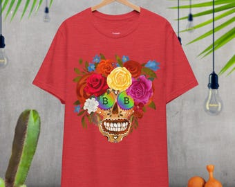 Skull with Flowers CRYPTO T-SHIRT