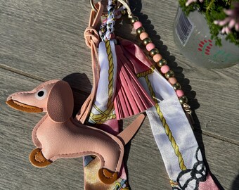 Porte Clés En Strass - PWSHYMI - Forme De Chiot - Design Unique - Robuste Et Durable - Blanc