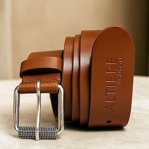 Leather Belts for Men ALTIERE Smart TAN