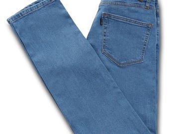 Men's Denim Stretchable Mid Blue Regular Fit Jeans