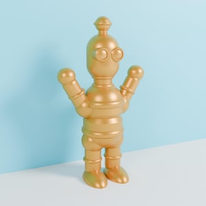 3d printer file stl cute happy robot toy idea