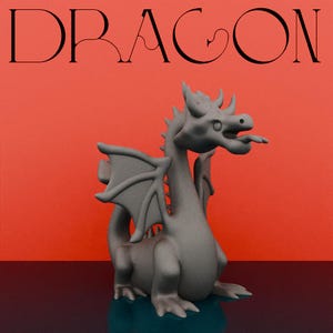 Drache STL-Datei - 3D druckbares Fantasy Modell für Dekor, Sammler & Geschenke