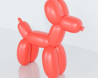 3D Print STL File: Balloon Dog Decor Model