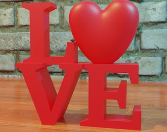 3d printing stl file love gift decoration for home 3d printer