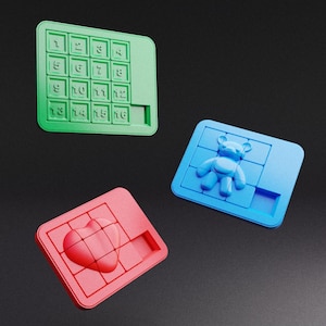 3D druckbare Dateien coole Schiebepuzzle-Sammlung von 7 Aufgaben