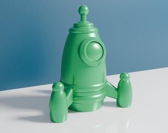Raket Rymdskepp STL-fil - 3D-utskrivbar modell för Sci-Fi-inredning och rymdentusiaster