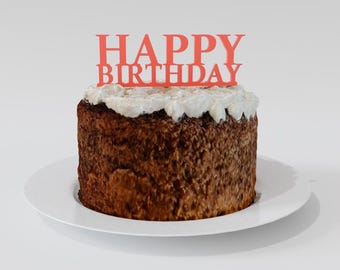 Cake Topper STL File 3D Printable Custom Decor for Birthdays