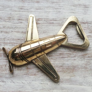 Airplane Bottle Opener Favor w/ Personalized Tag 25qty /Wedding Favor/Shower Favor image 2