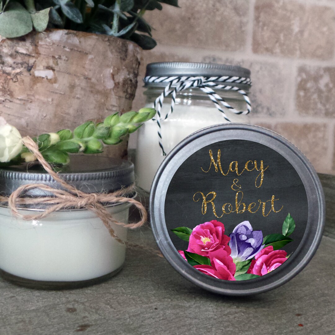 Soy Candle Wedding Favors - Set of 12 - 4 or 8 Oz - Wedding Favor ...