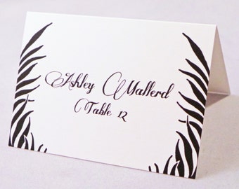 Placecard 50qty...Choose your fonts and colors...Feather