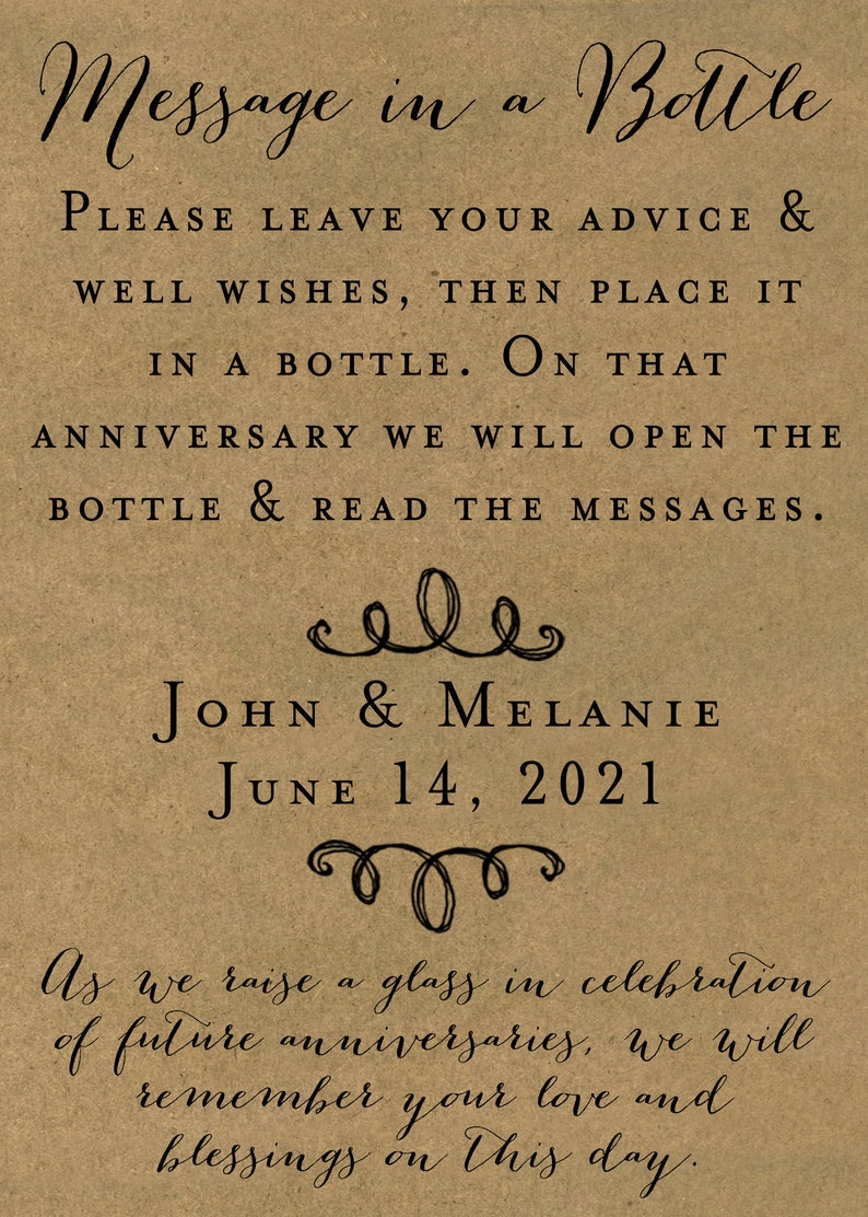 labels 1 instructional sign..choose your colors and numbers Guest Book Anniversary Wine Labels 4