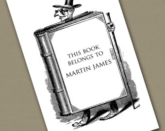 Personalized Bookplates....24qty...Choose your color... Bookman