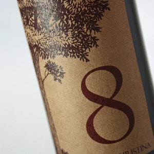 Wine Label Table Numbers ...Choose your Colors... Kraft Tree image 1