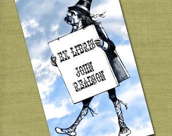 Personalized Bookplates....24qty...Choose your color... Man in the Clouds