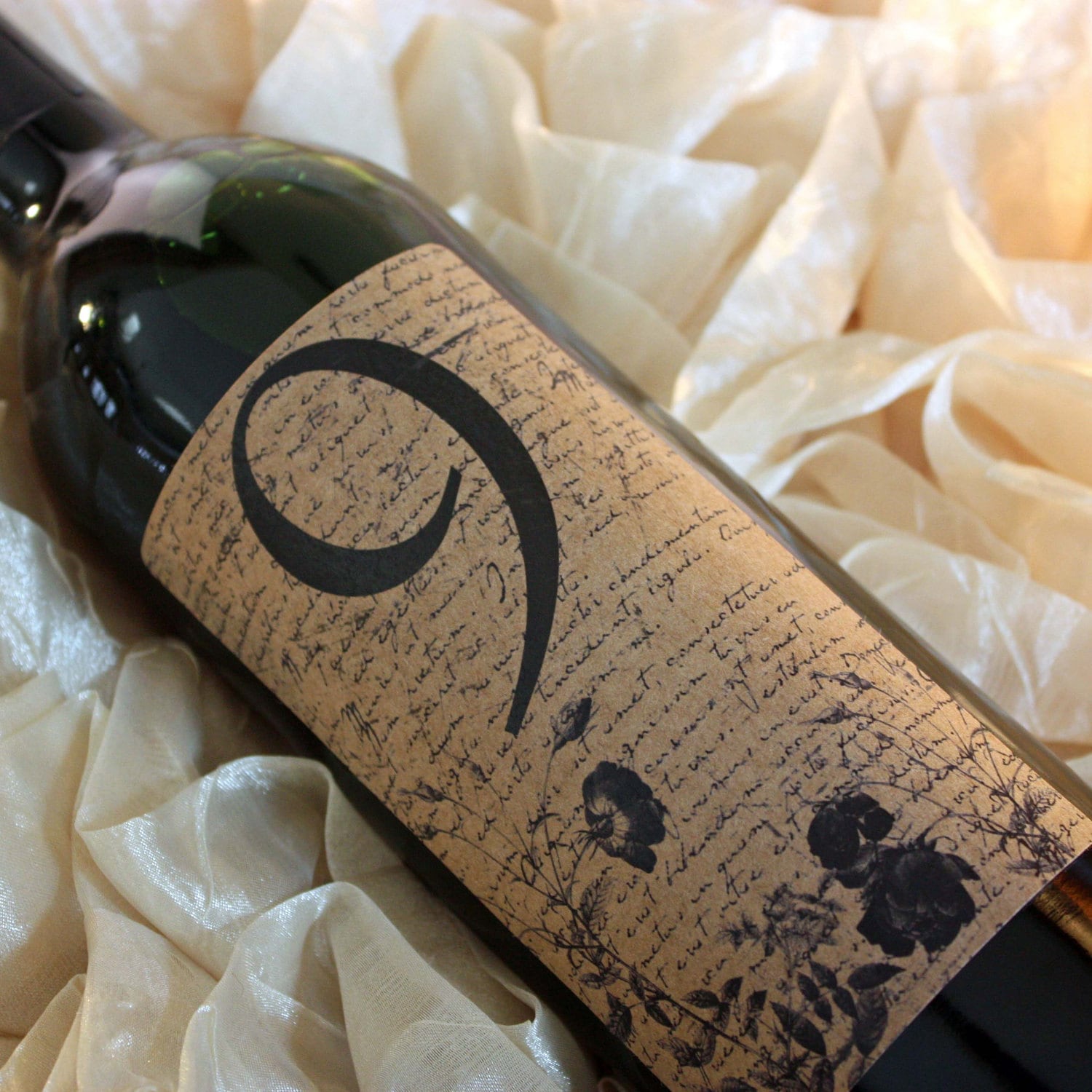 Wine Label Table Number..... Romantic Text Etsy