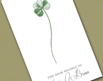 Personalized Bookplates....24qty...Choose your color... Clover