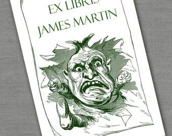 Personalized Bookplates....24qty...Choose your color... Anger