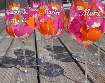 Verre à vin personnalisé pour mariage, anniversaire, baptême...