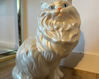 Ceramic Cat Tall Ceramic Cat Persian Giant Cat Kitsch cute Huge