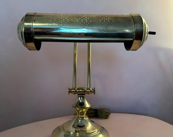 Antiqued Brass Piano/Banker’s Lamp