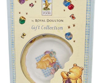Vintage Royal Doulton Winnie the Pooh Nursery Set 3-Piece Bowl Cup Plate - 1980s Classic Pooh Gift Collection Boxed