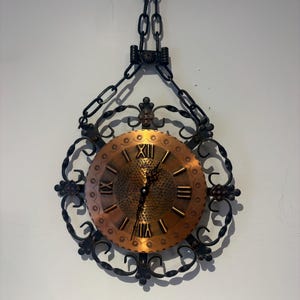 Vintage German Quar Quartz Metal Wall Clock