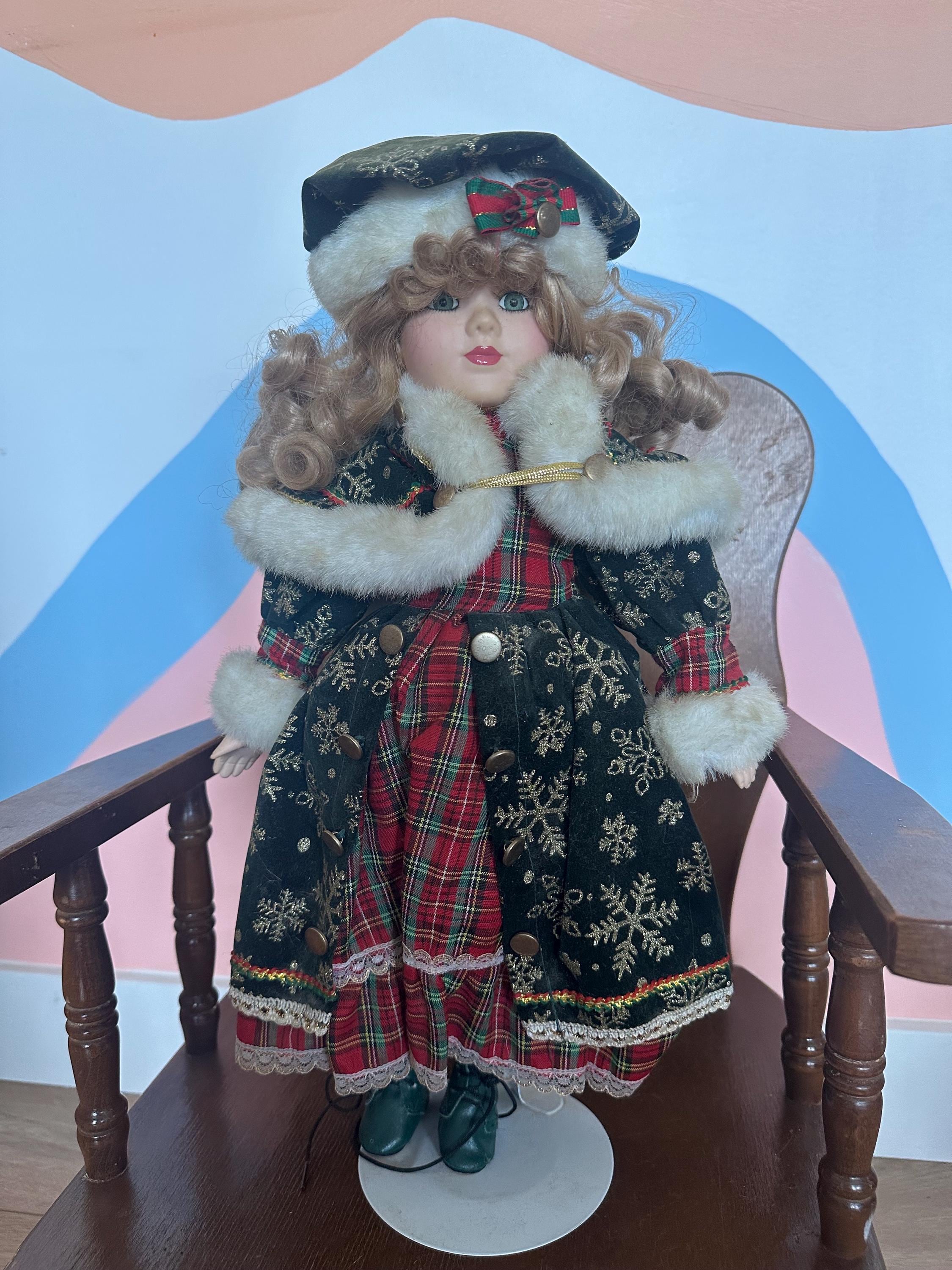 Vintage porcelain doll . great condition