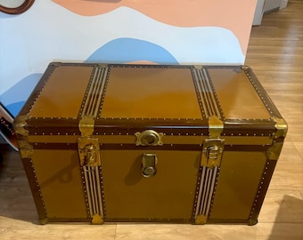 Vintage antieke Langmuir koffer met originele stickers