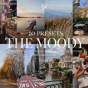 10 LIGHTROOM MOODY Presets Bundle - Mobile and Desktop - Lightroom Presets for Instagram - Best Deal - Moody, Dark, Black, Earthy, Aesthetic