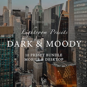 10 LIGHTROOM MOODY Presets Bundle - Mobile and Desktop - Lightroom Presets for Instagram - Best Deal - Moody, Dark, Black, Earthy, Aesthetic