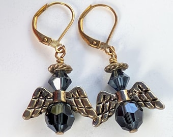 Crystal Angel Earrings