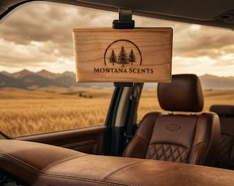 Leather  Car Air Freshener, Cedar Wood Western Decor