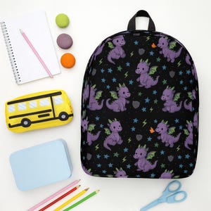 Personalized Dragon Backpack for Boys Girls: Fantasy School Bag, Laptop Pocket