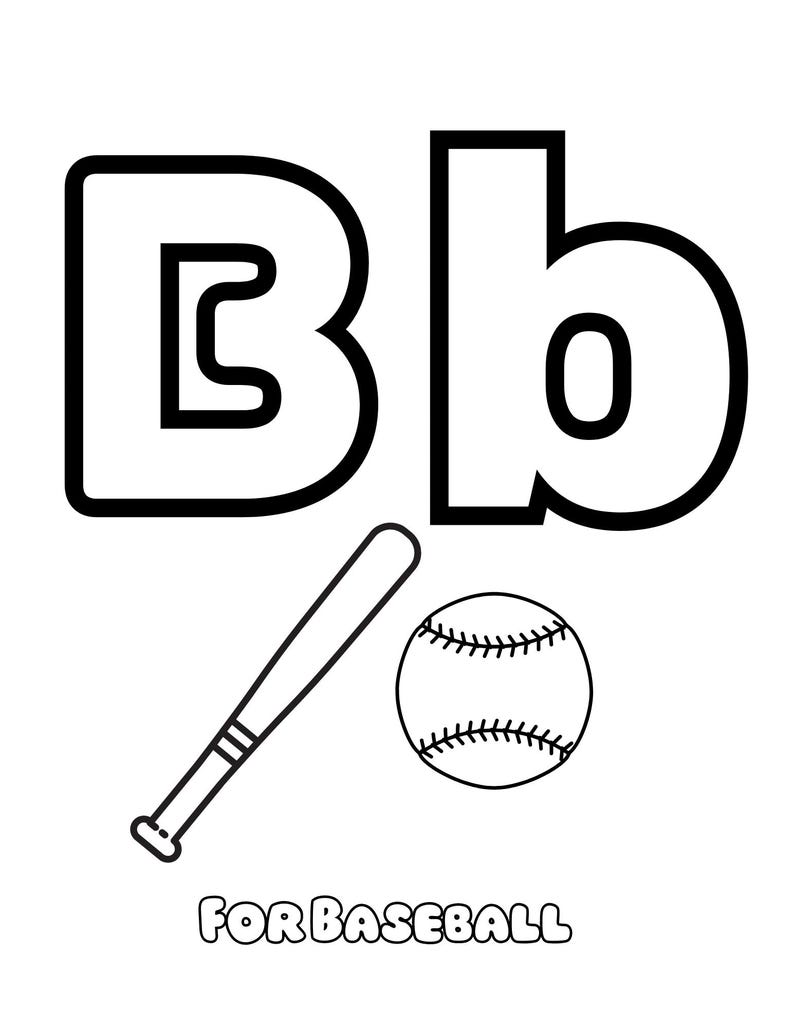 Alphabet Coloring Pages - Etsy