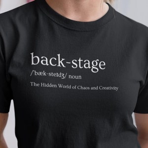 Camiseta de obra de teatro musical, camiseta con definición de backstage, regalo para el equipo de escenario, camiseta de director de teatro
